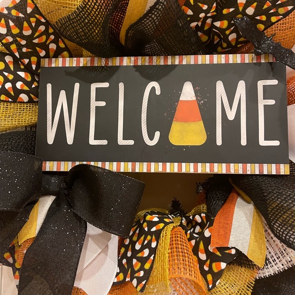 Halloween Welcome wreath, Halloween Decor, Halloween Decorations - Picture 2 of 4